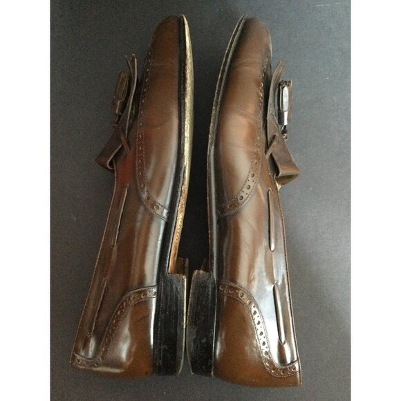 Salvatore Ferragamo Kittle Tassel Wingtip Leather Loafers Slip on Men Size 7.5 D main image 4